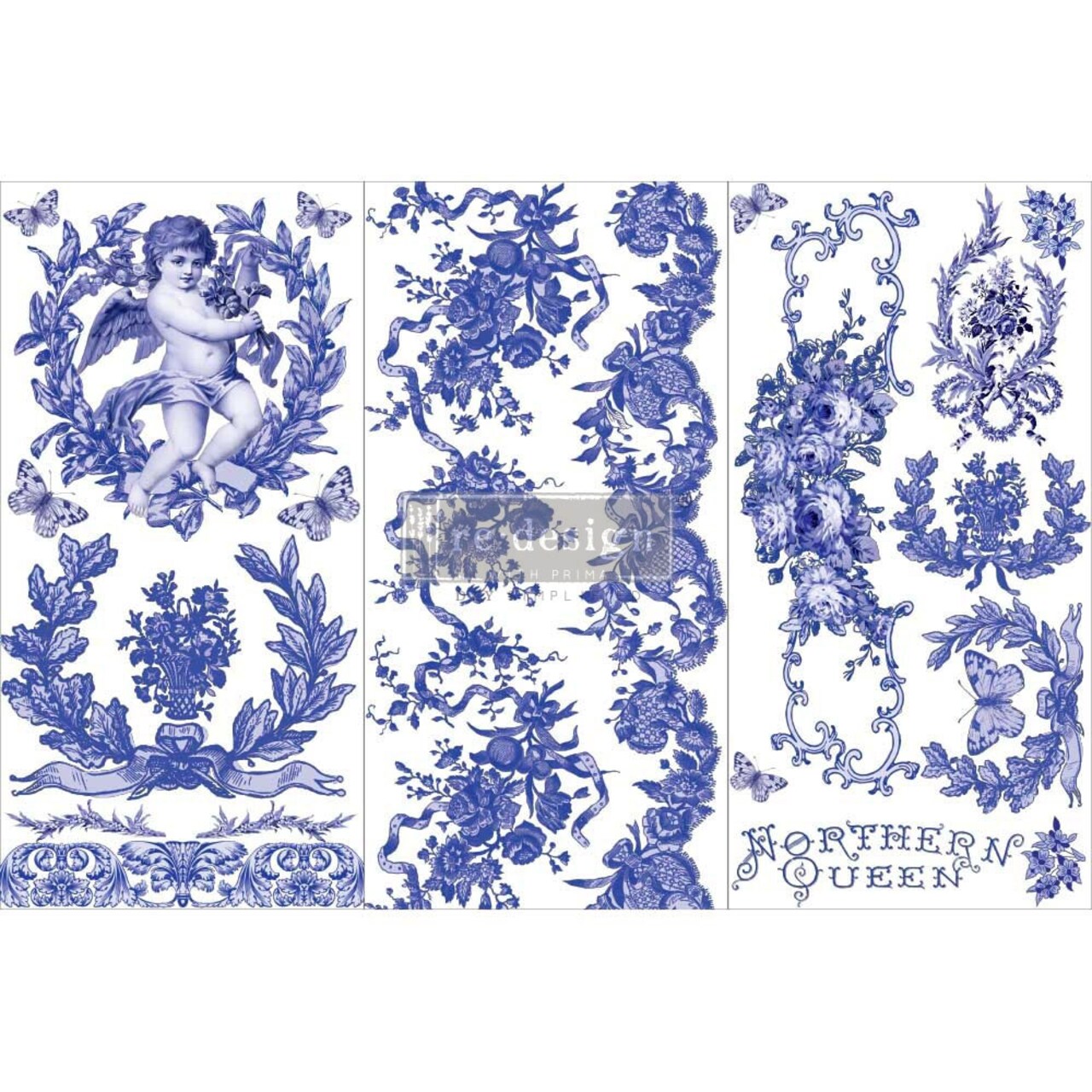 Prima Marketing Re-Design Decor Transfers 6"X12" 3/Sheets-French Bue